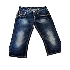 Take Two Italian Capri Knee Length Distressed Jeans Size 28 Italy